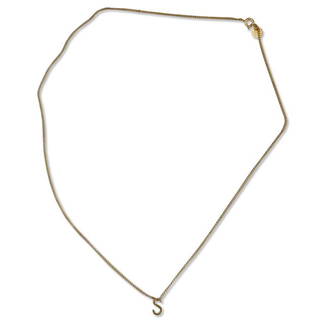 goldene Kette mit Buchstabe "S"