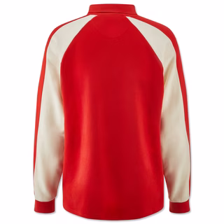 weiß-rote Rückseite des Longsleeves