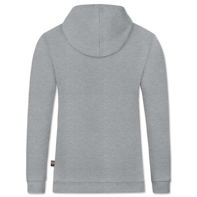 graue Rückseite des Hoodies