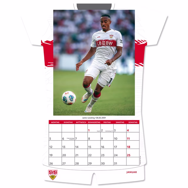 VfB shirt calendar 2026