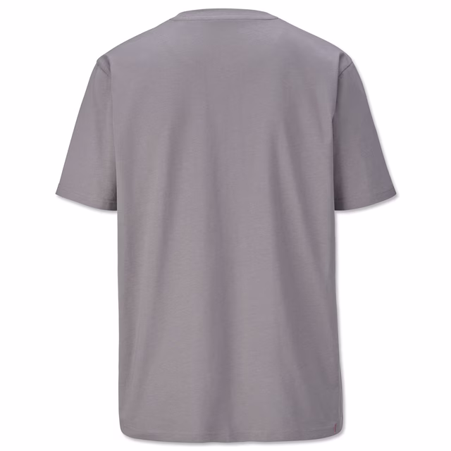 graue Rückseite des T-Shirts