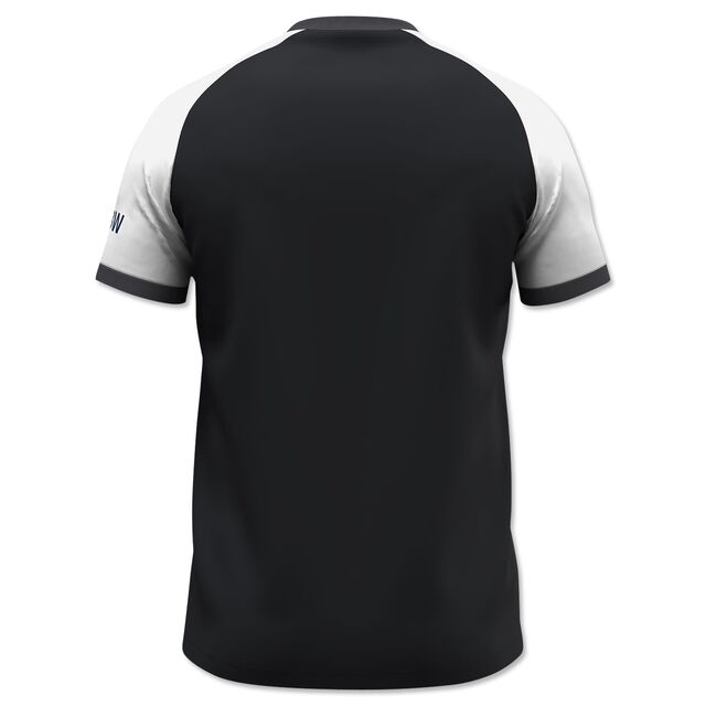 schwarz-weiße Rückseite des Trainingsshirts 25/26