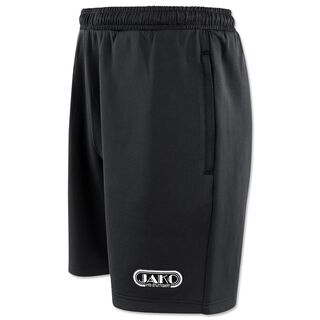 schwarze Seite der Shorts Freizeit 25/26 mit weißem JAKO Logo