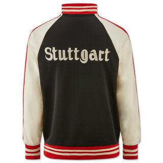 Rückseite der Trainingsjacke 70s Kollektion mit Stuttgart Schriftzug