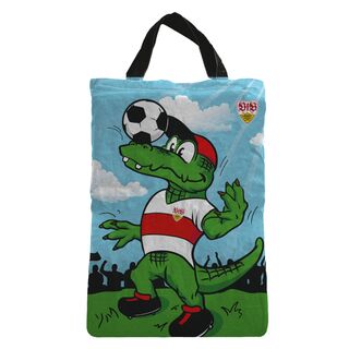 Tragetasche mit Bild von Fritzle beim Fußballspielen