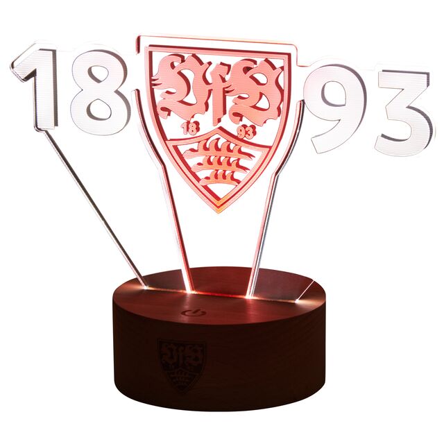 Tischlampe zeigt 1893 und das VfB Wappen