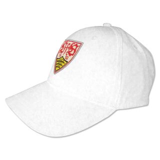 weiße Cap mit VfB Wappen auf der Vorderseite