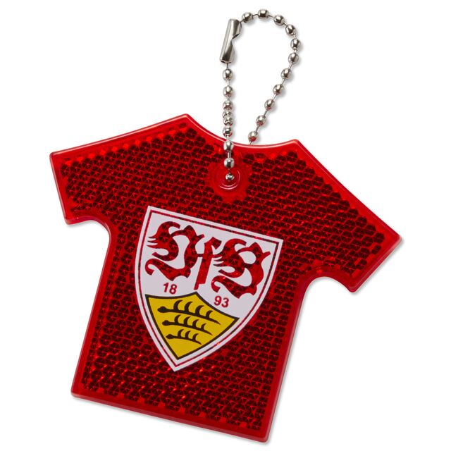 Reflektor in rot im Trikot Style mit VfB Wappen 