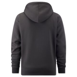 graue Rückseite der Hoodiejacke furchtlos grau
