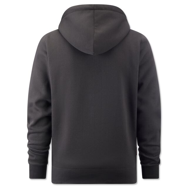 graue Rückseite der Hoodiejacke furchtlos grau