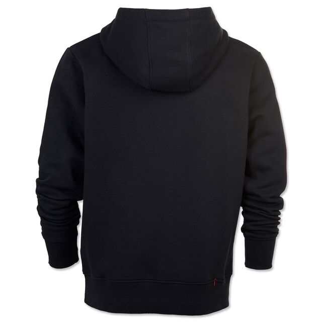 schwarze Rückseite des Hoodies