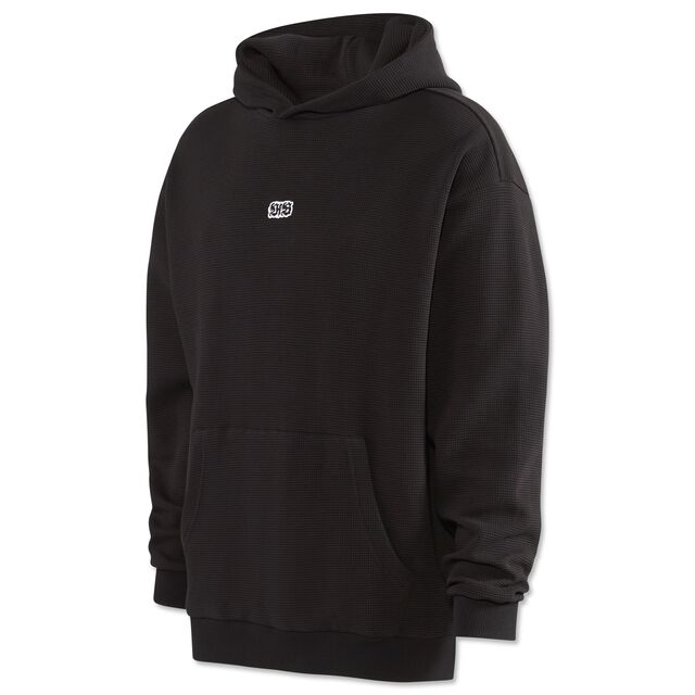 schwarzer Hoodie mit Seitentaschen mit kleinem VfB Logo
