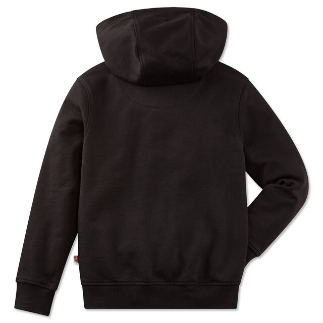 schwarze Rückseite des Hoodies