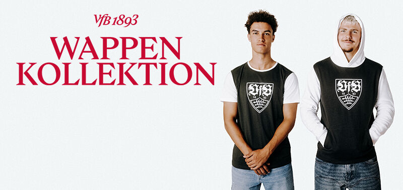 Spieler des VfB tragen das VfB T-Shirt Baseball schwarz und den VfB Hoodie Baseball schwarz 