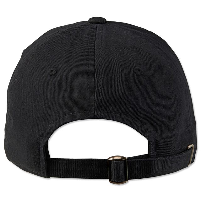 schwarze Rückseite der Kappe mit Schnalle zur Größeneinstellung