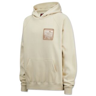 beigefarbener Hoodie mit beigefarbener Grafik von Stuttgart auf der Brust